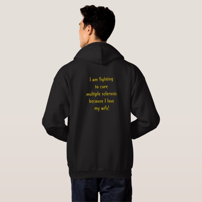 Multiple Sklerose (MS) (für ihn) Hoodie (Schwarz voll)