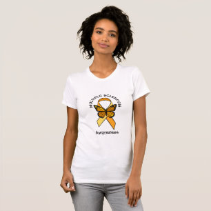 Multiple Sklerose Orange Awareness Butterfly T-Shirt