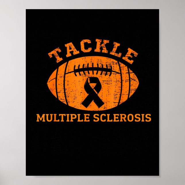 Multiple Sklerose Orange Band Bewusstsein  Poster (Vorne)