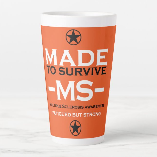 Multiple Sklerose Survivor Unterstützung Bewusstse Milchtasse (Vorderseite)