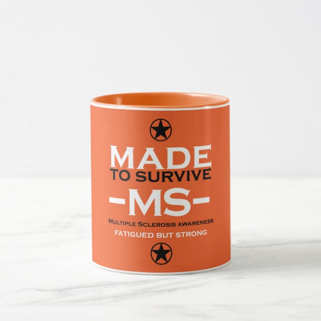 Multiple Sklerose Survivor Unterstützung Geschenk Tasse (Zentrum)