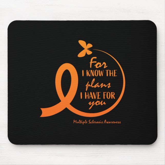 Multiple Sklerosis Awareness Gift Christliche Bibe Mousepad (Vorne)