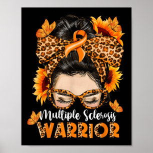 Multiple Sklerosis Warrier Awareness Orange Mes Poster