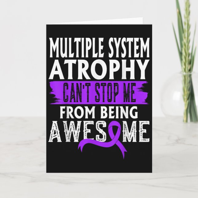 Multiple System Atrophy Msa Awareness Can't Stop M Karte (Vorderseite)