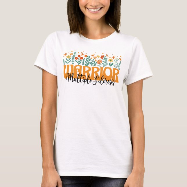 Multipler Sklerose MS Bewusstsein Wildblume T-Shirt (Vorderseite)