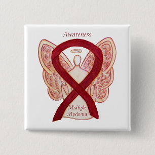 Multiples Myelom Angel Awareness Ribbon Buttone Button