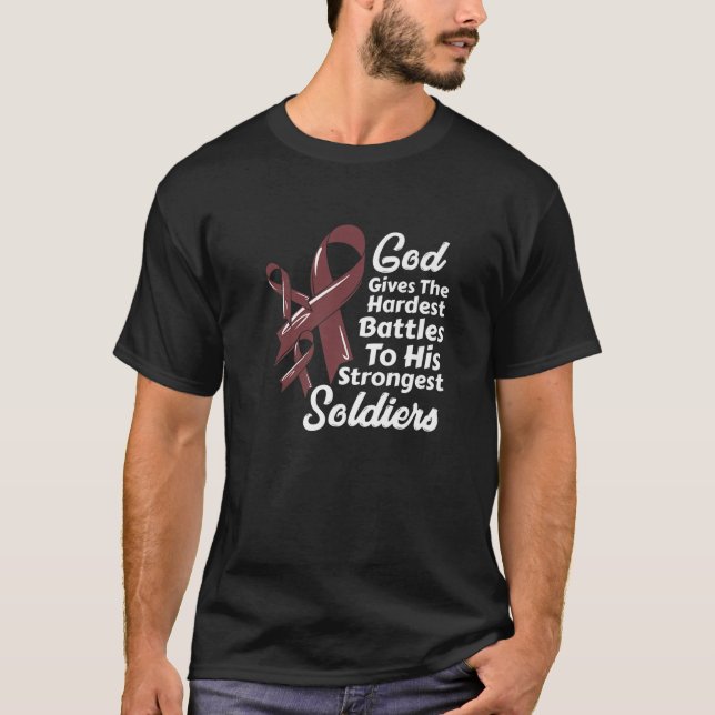 Multiples Myelom Awareness Ribbon Chemo Faith Sold T-Shirt (Vorderseite)