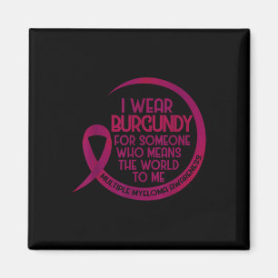 Multiples Myelom Bewusstsein Burgund Ribbon I Trag Magnet