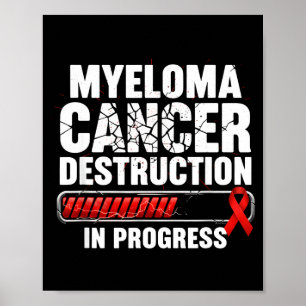 Multiples Myelom-Bewusstsein burgunderfarbenes Ban Poster