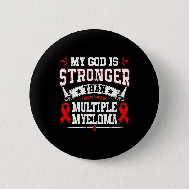 Multiples Myelom-Bewusstsein rotes Band Blutkrebs Button (Vorderseite)