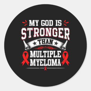 Multiples Myelom-Bewusstsein rotes Band Blutkrebs Runder Aufkleber