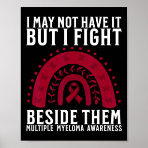 Multiples Myelom-Bewusstsein Unterstützen Blutkreb Poster