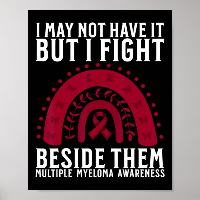 Multiples Myelom-Bewusstsein Unterstützen Blutkreb Poster (Vorne)