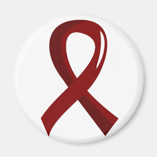 Multiples Myelom Burgundy Ribbon 3 Magnet