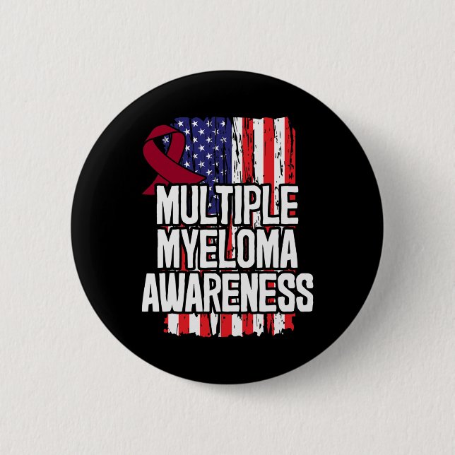 Multiples Myelom-Geschenk - Blutkrebsbewusstsein Button (Vorderseite)