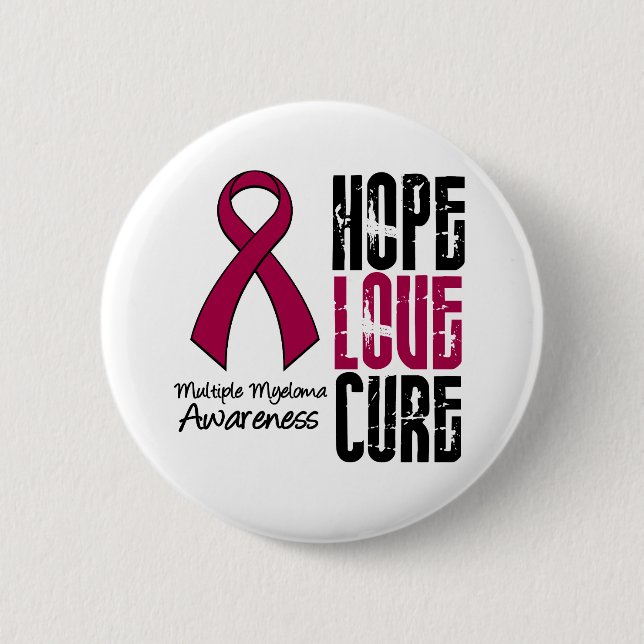 Multiples Myelom/Krebs Hoffnung Liebe heilen Band Button (Vorderseite)