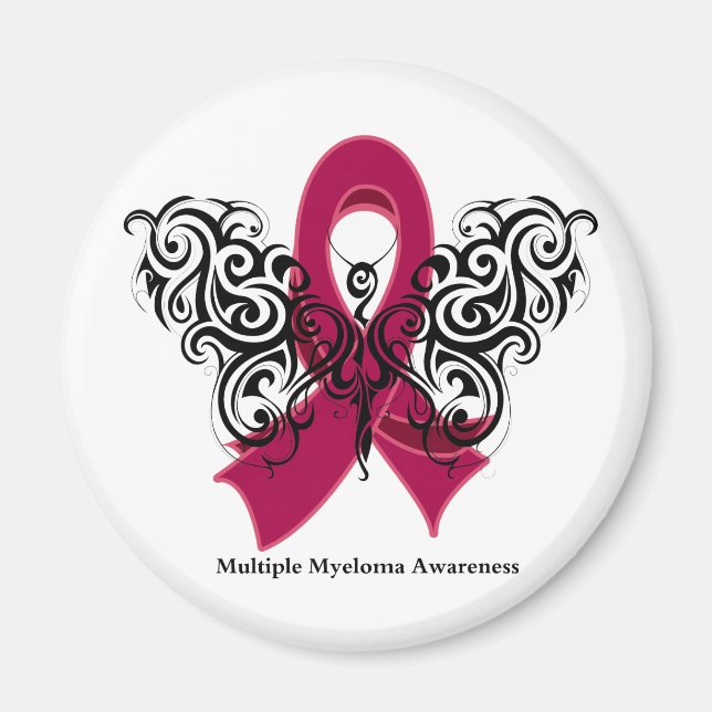 Multiples Myelom Stamm Butterfly Ribbon Magnet (Vorne)
