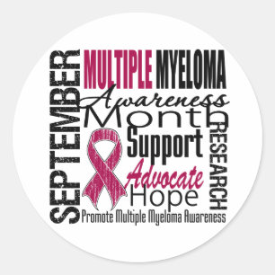 Multiples Myeloma BEWUSSTSEIN Monat TRIBUT Runder Aufkleber