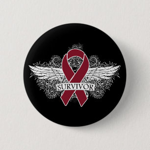 Multiples Myeloma Winged ÜBERLEBENDER Band Button