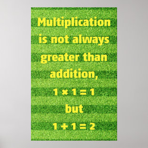 Multiplikation und Addition - Math Poster