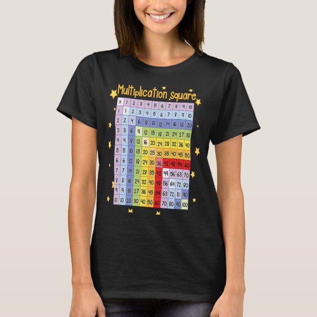 Multiplikationsplattform Fun Math Chart Kids The T-Shirt (Vorderseite)