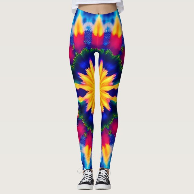 Multiprint-Leggings in Retro-Krawatte Leggings (Vorderseite)