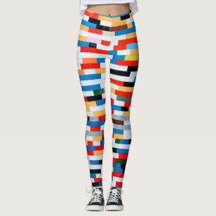 Multiprint-Leggings mit mehrfarbigem Muster Leggings