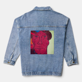 Multiracial Art Denim Jacket Jeansjacke
