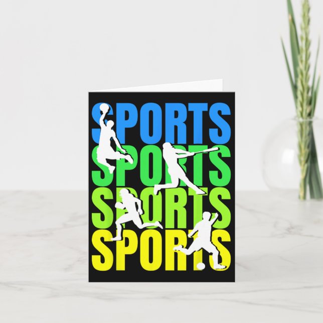 Multisport-Enthusiast - Basketball Baseball Soccer Karte (Vorderseite)