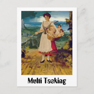 Multitasking Postkarte