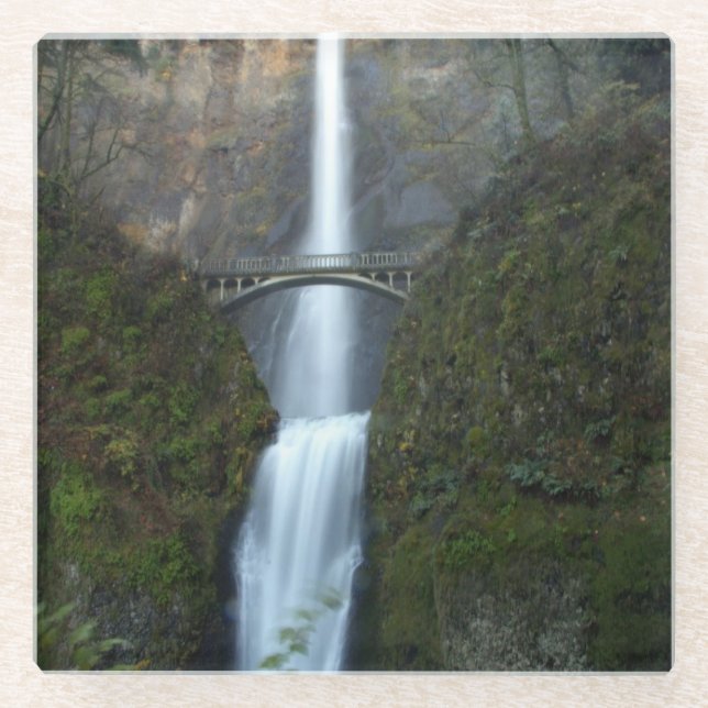 Multnomah Fälle Glasuntersetzer (Vorderseite)