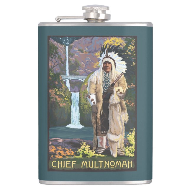 Multnomah Fälle, OregonChief Multnomah Flachmann (Vorderseite)