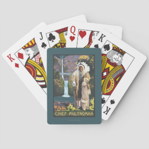 Multnomah Fälle, OregonChief Multnomah Spielkarten