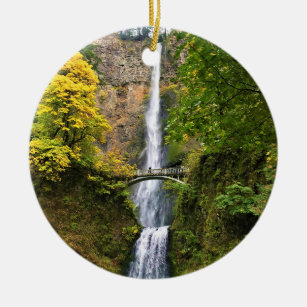 Multnomah Falls, Columbia River Gorge, Oregon Keramik Ornament