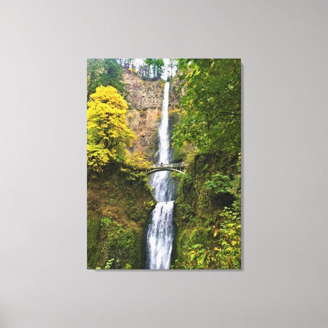 Multnomah Falls, Columbia River Gorge, Oregon Leinwanddruck (Vorderseite)