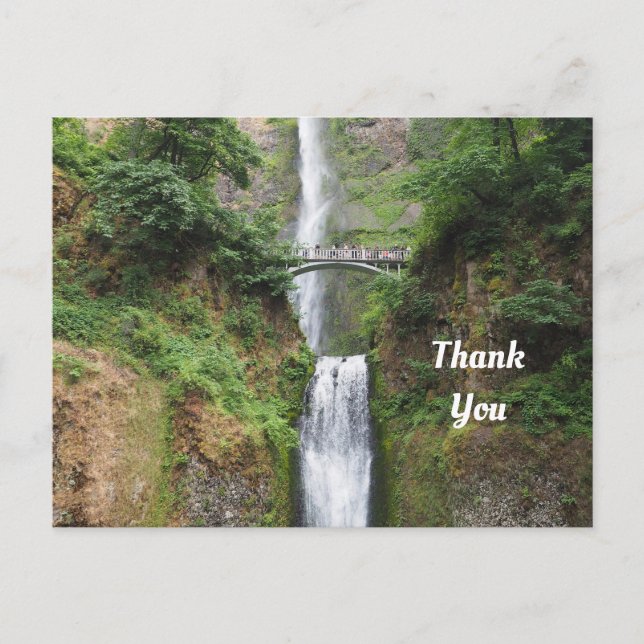 Multnomah Falls Danke Postcard Postkarte (Vorderseite)