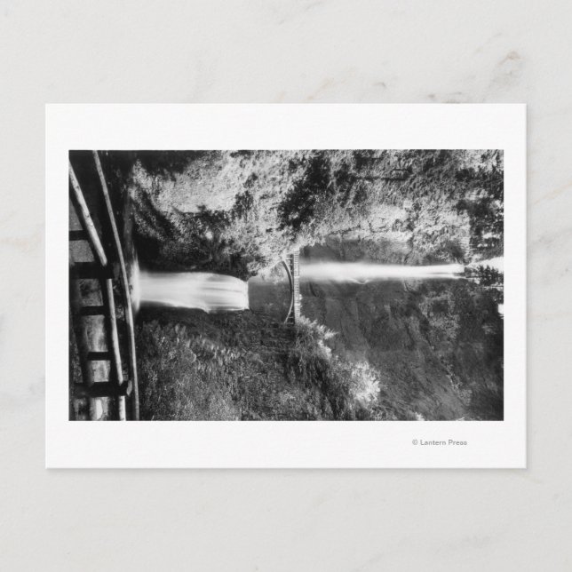 Multnomah Falls FotographColumbia River, OR 2 Postkarte (Vorderseite)