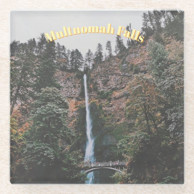 Multnomah Falls Glasuntersetzer (Vorderseite)