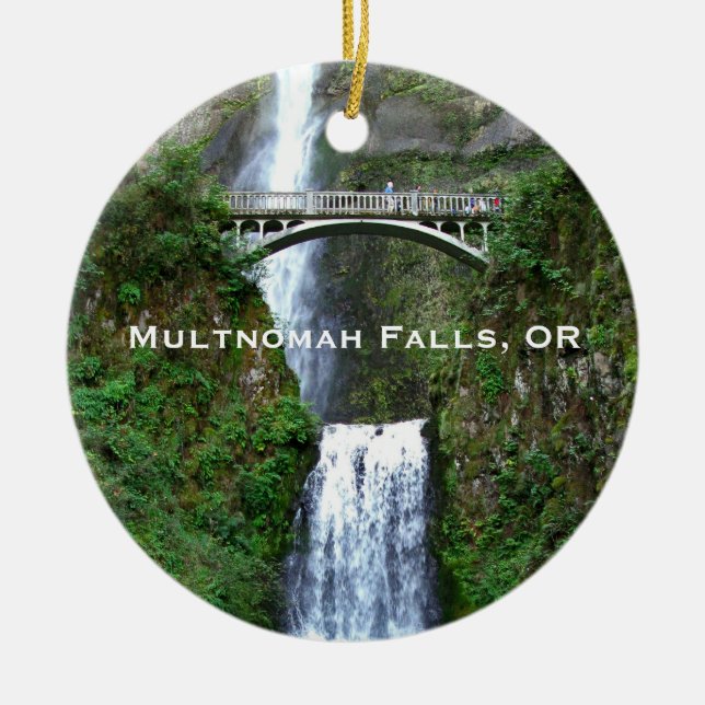 Multnomah Falls, Oregon Landschaft Ornament (Vorne)