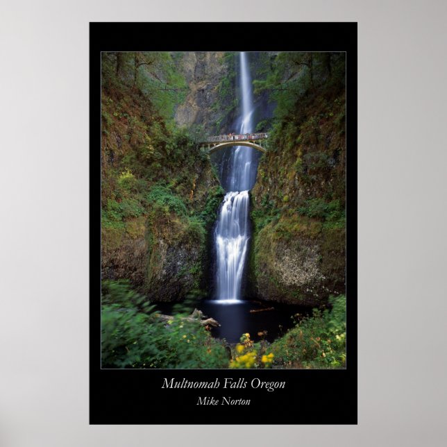 Multnomah Falls Oregon Poster (Vorne)