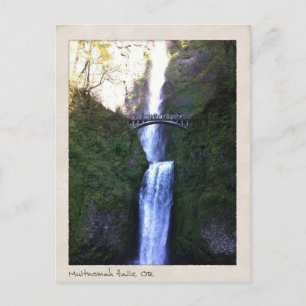Multnomah Falls, Oregon Postkarte