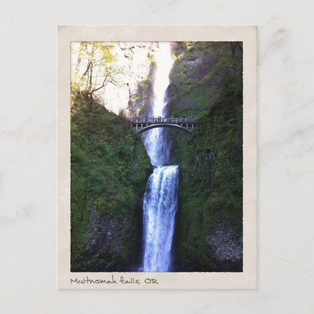 Multnomah Falls, Oregon Postkarte (Vorderseite)