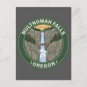 Multnomah Falls Oregon Postkarte