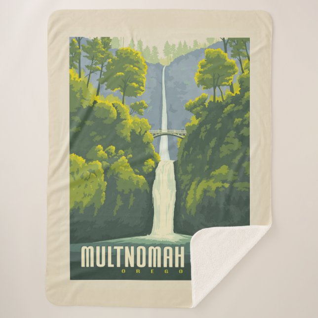 Multnomah Falls | Oregon Sherpadecke (Vorderseite)