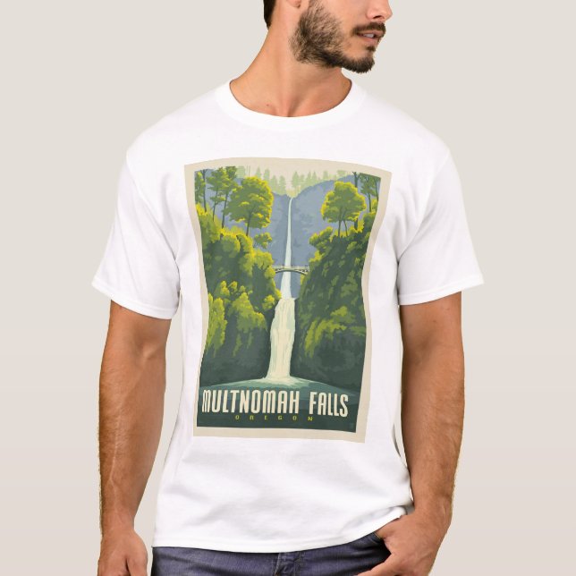 Multnomah Falls | Oregon T-Shirt (Vorderseite)