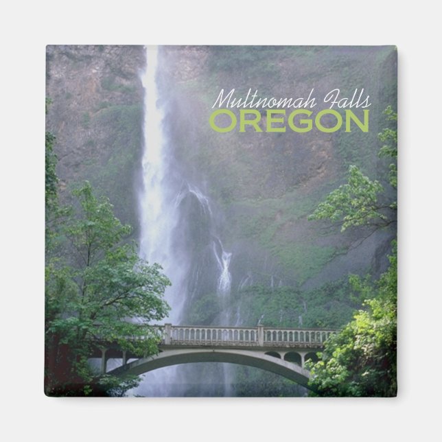 Multnomah Falls Oregon Travel Souvenir Magnet (Devant)