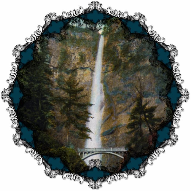 Multnomah Falls Ornament Fotoskulptur Ornament (Vorne)