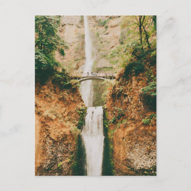 Multnomah Falls Postkarte (Vorderseite)