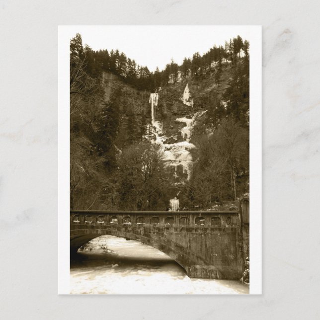 Multnomah Falls Postkarte (Vorderseite)