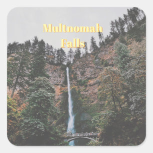 Multnomah Falls Quadratischer Aufkleber